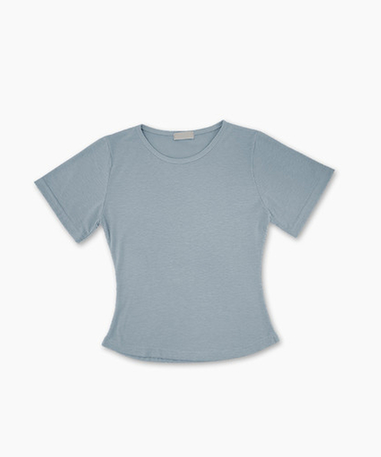 ラウンドスリムクロップ半袖Tシャツ(7color)