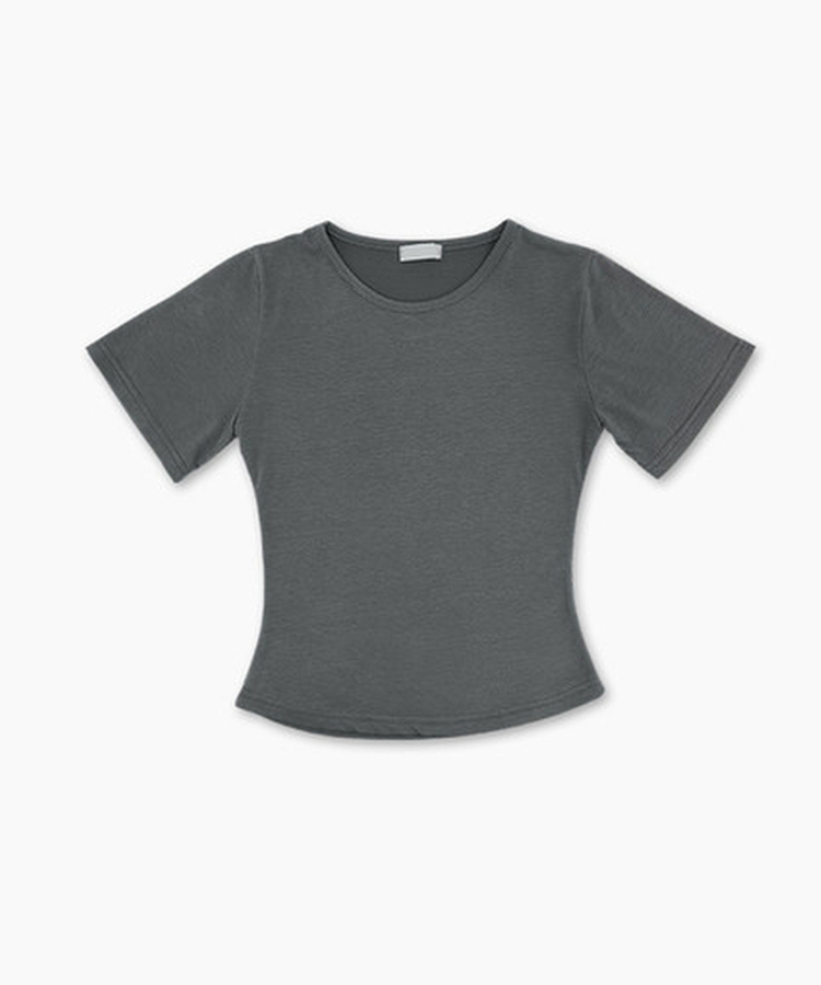 ラウンドスリムクロップ半袖Tシャツ(7color)