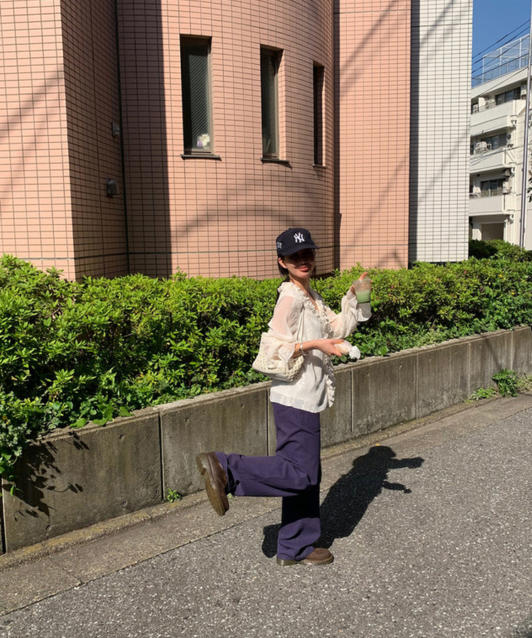 フラワーフリルブラウス CREAM