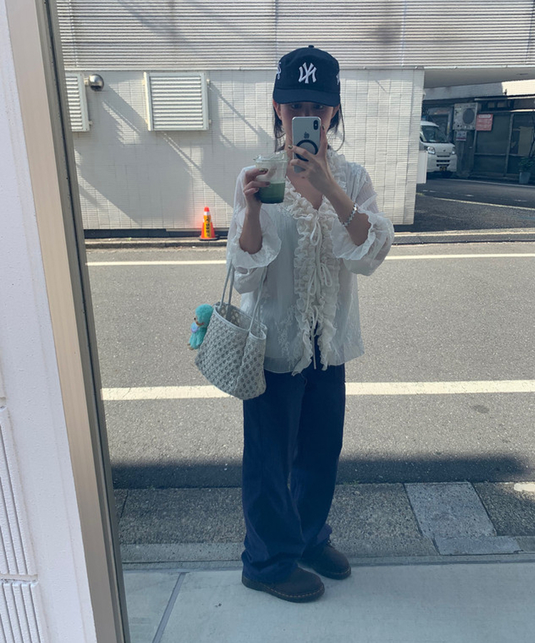 フラワーフリルブラウス CREAM