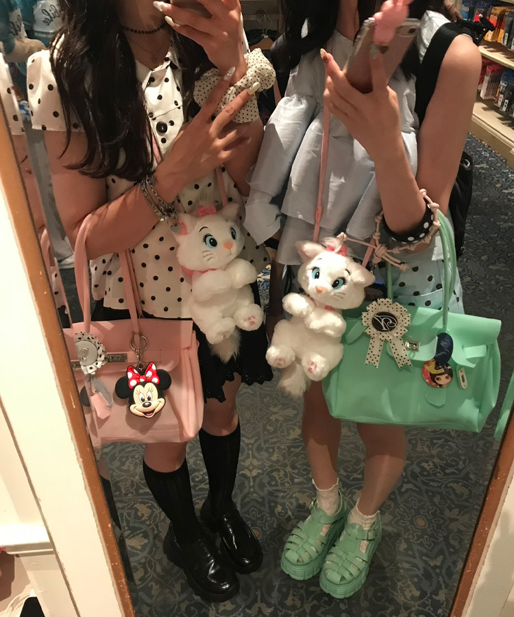 숄더 젤리백 핑크