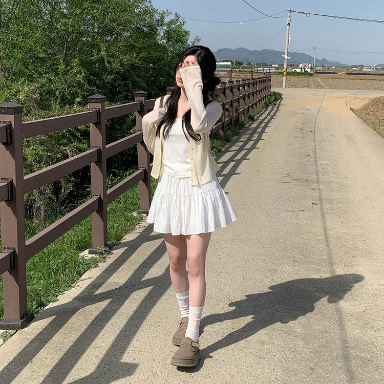 ティアードレイヤースカートパンツ IVORY