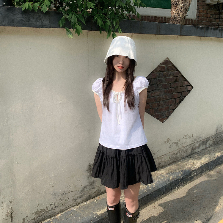 ティアードレイヤースカートパンツ BLACK