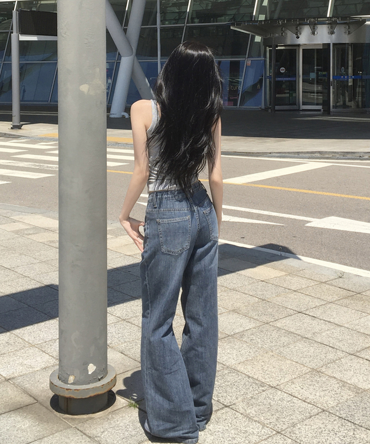 여름데님 케나 린넨 세미 부츠컷 와이드 팬츠 롱 워싱 데님 플레어핏 롱팬츠 슬림와이드 쿨링 진청 중청 연청 데일리팬츠 여름팬츠여름청바지 빈티지중청