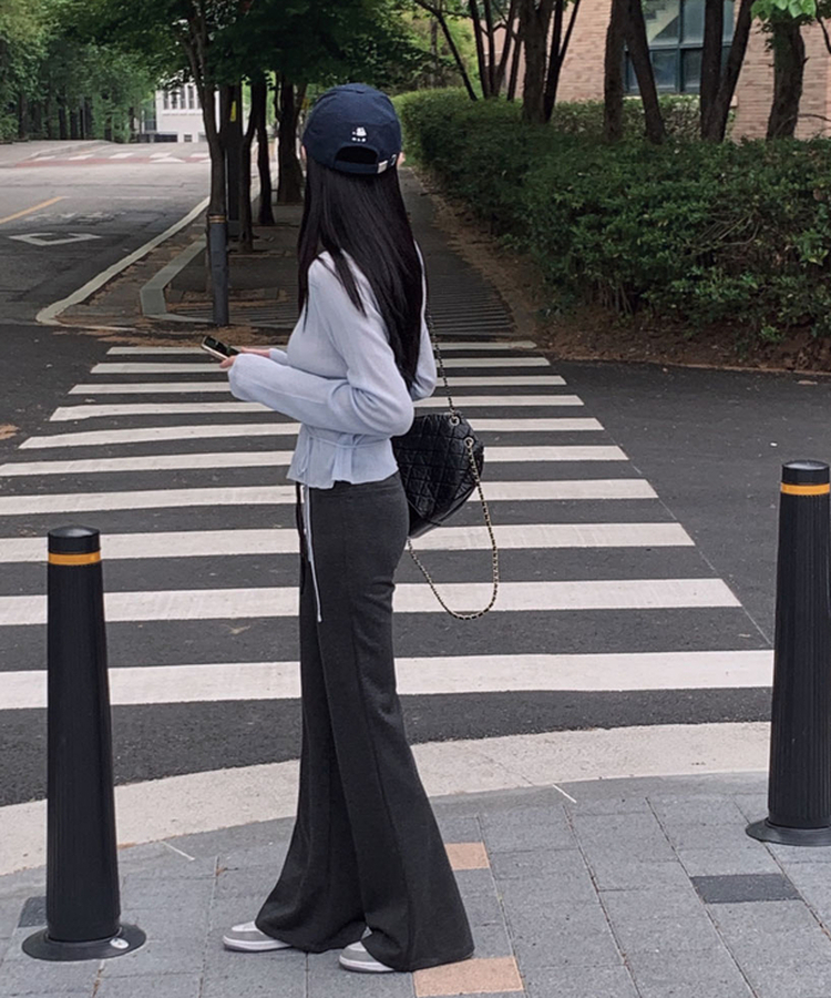 [고퀄원단/여름내내!]진짜 리얼 찰랑찰랑 여름 원단,코드 여리핏 부츠컷 트레이닝 팬츠 차콜