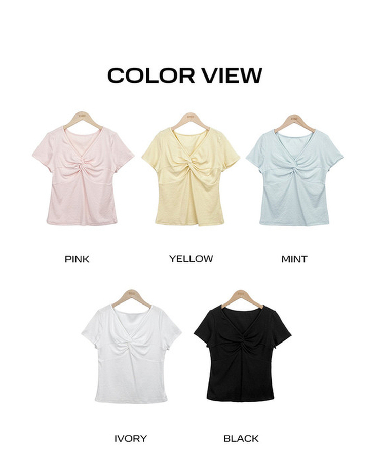 ツイストシャーリング半袖Tシャツ(5color)