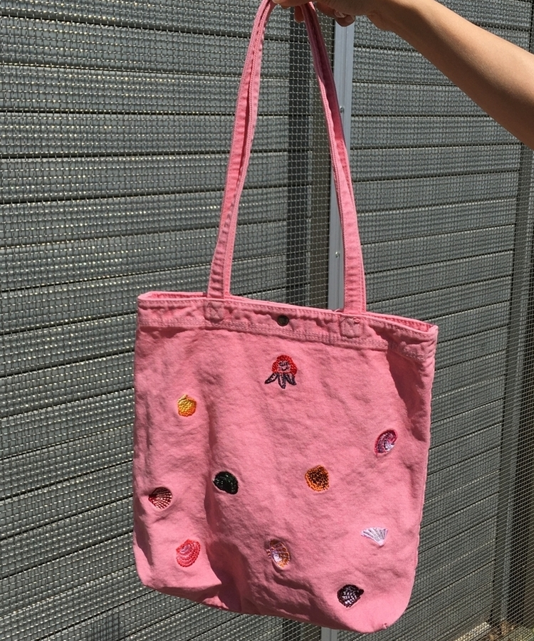 刺繍キャンバスショルダーバッグ(7color) INDIE PINK