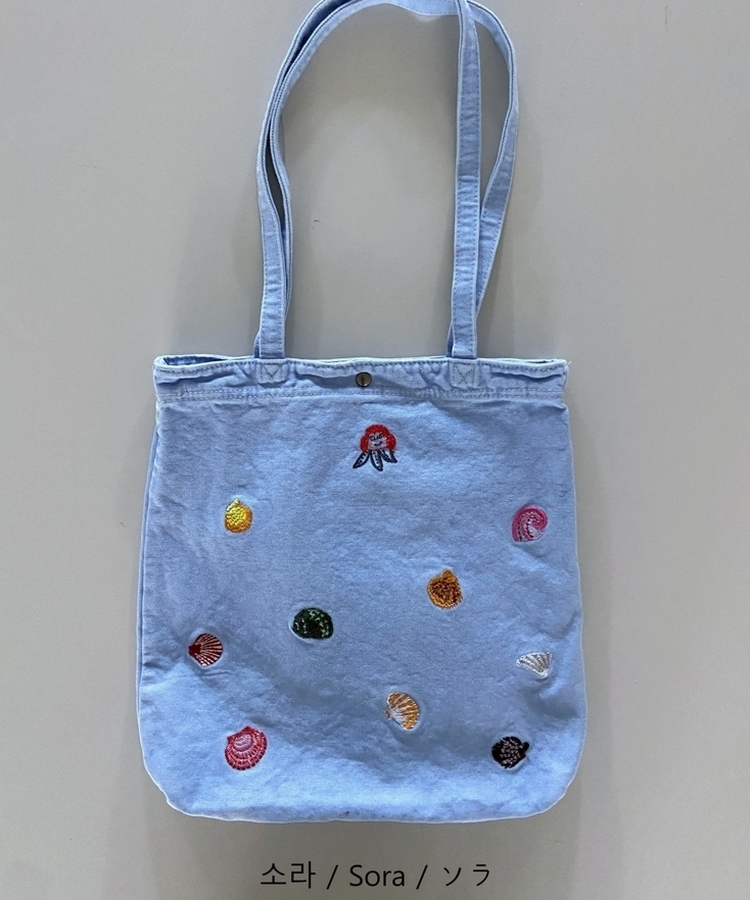 刺繍キャンバスショルダーバッグ(7color)