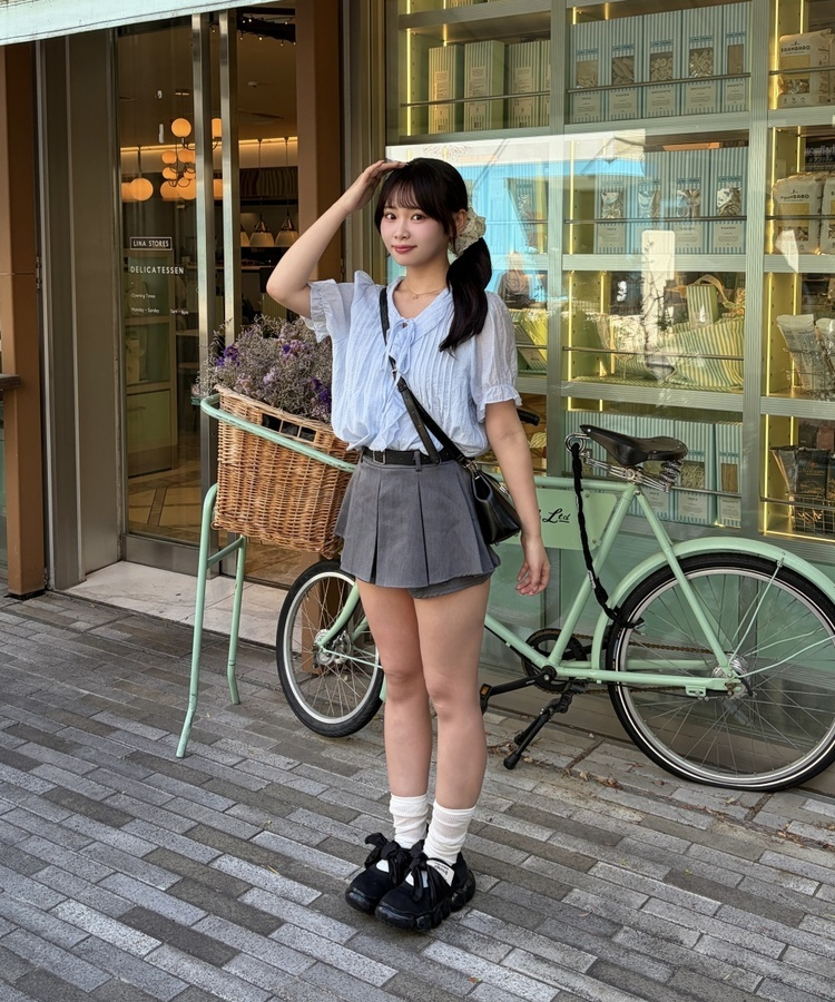 ベルト付き】プリーツキュロットショートパンツ｜ショートパンツ｜韓国