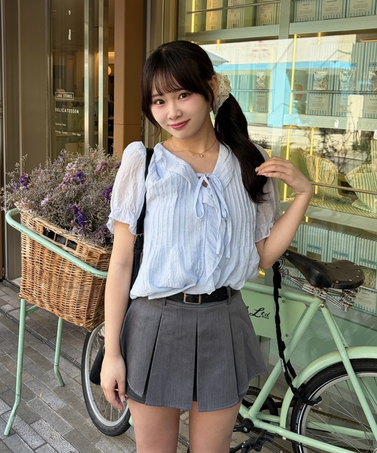ベルト付き】プリーツキュロットショートパンツ｜ショートパンツ｜韓国