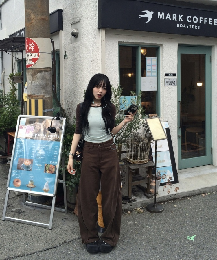 나그랑배색7부티셔츠 민트