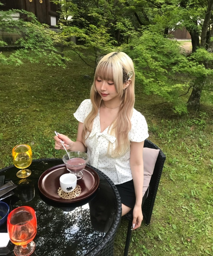 ヴィンテージドットブラウス WHITE