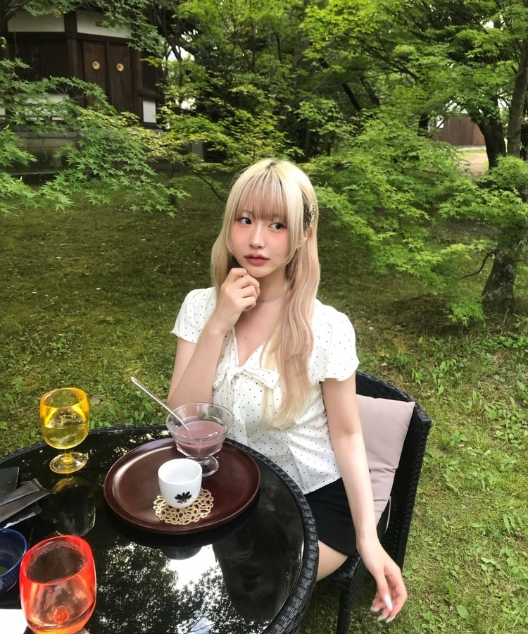 ヴィンテージドットブラウス WHITE