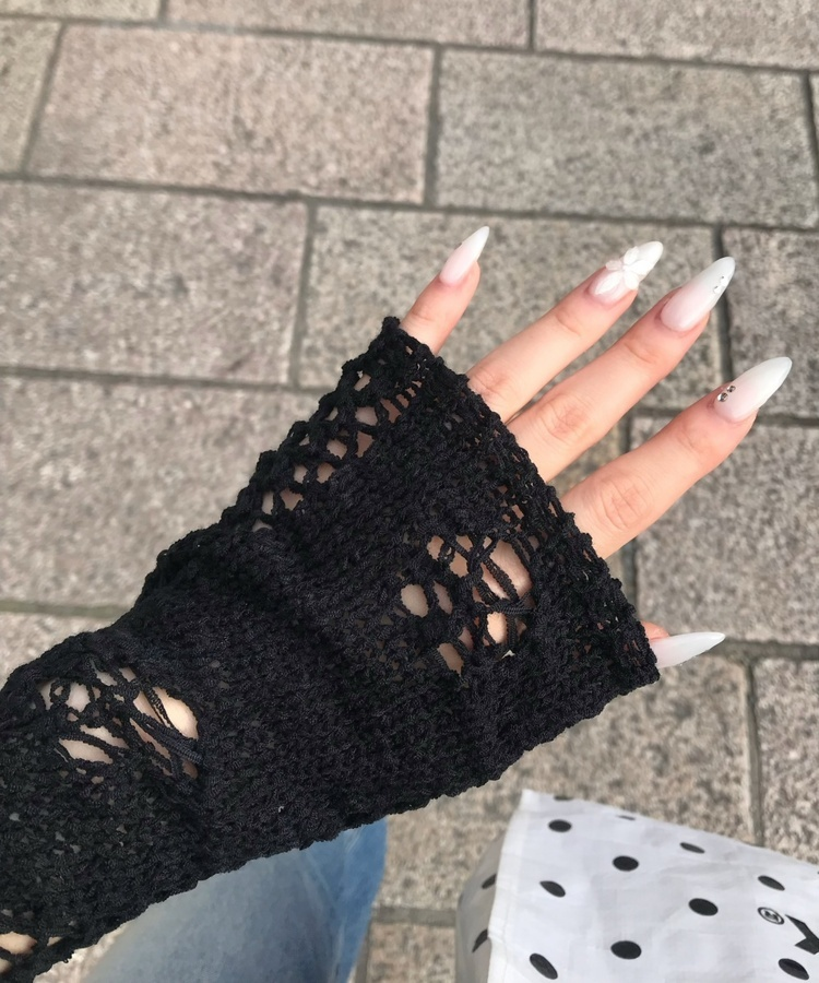 サマーメッシュリボンカーディガン BLACK