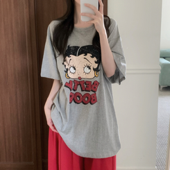 プリントオーバーサイズTシャツ｜半袖Tシャツ｜韓国ファッション通販 SONA