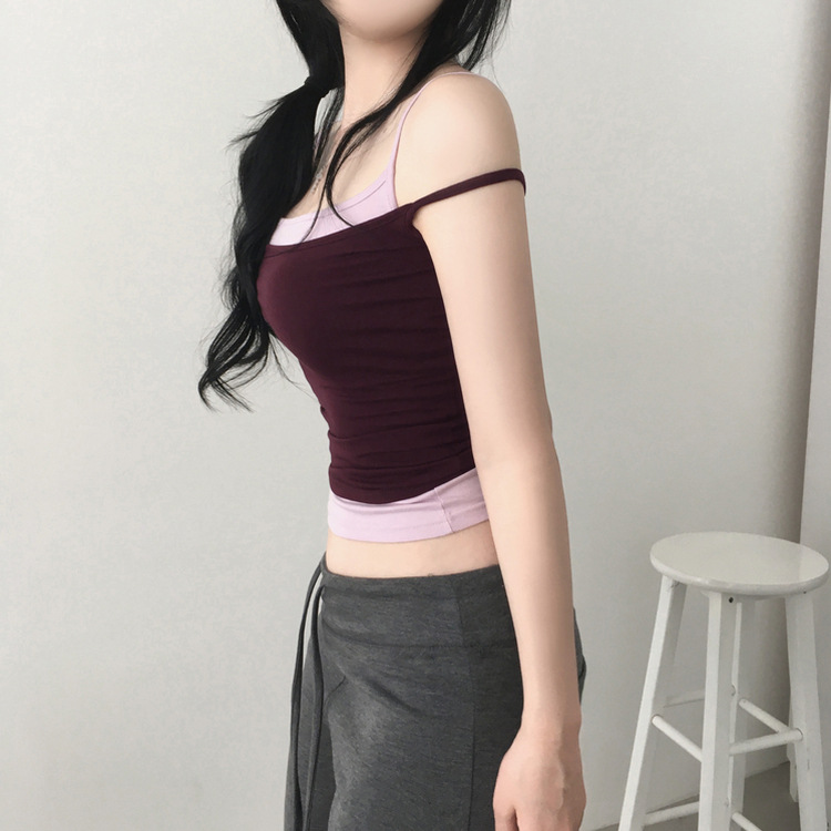 レイヤードインナーキャミソール(8color) WINE