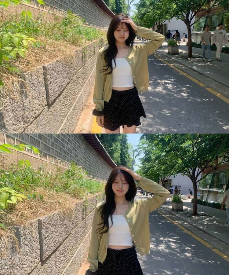 썸머 라운드 가디건 올리브