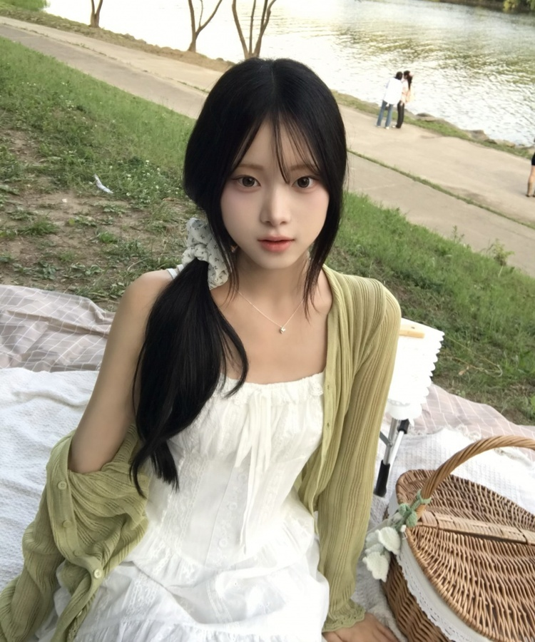 프릴 캐미솔 미니 원피스 화이트