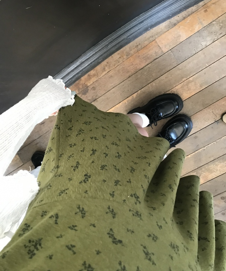 グリーンフラワーキャミワンピース GREEN