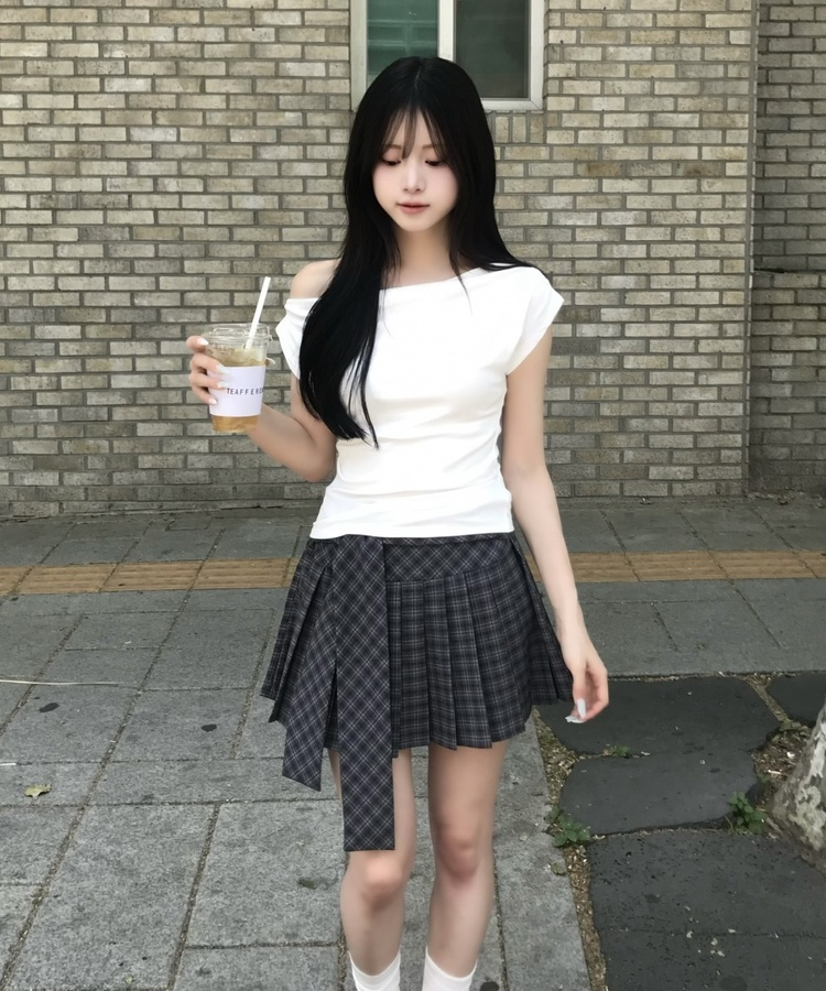 チェックリボンプリーツスカート｜ミニスカート｜韓国ファッション通販