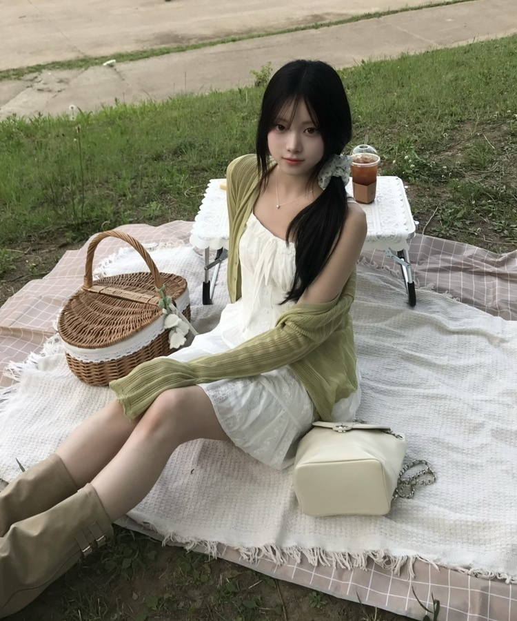 스웨이드 지퍼 부츠 샌들 베이지