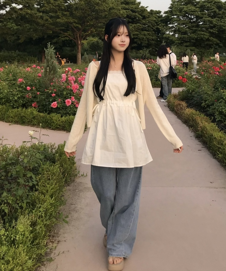 스웨이드 지퍼 부츠 샌들 베이지
