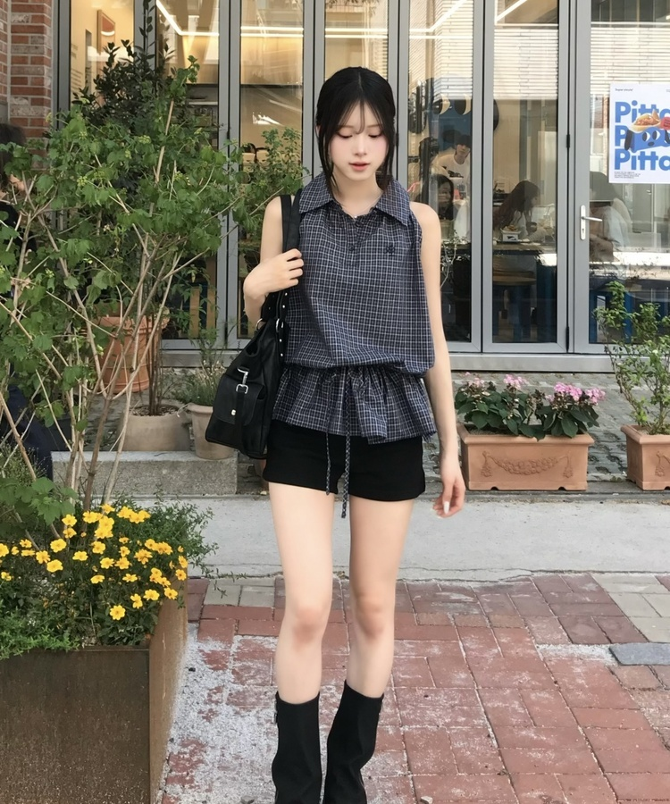 骨盤補正】ブラックショートパンツ｜ショートパンツ｜韓国ファッション