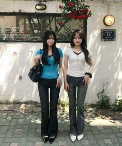 (기장별/골반보정)힙딥커버 히든밴딩 빈티지 워싱 슬림 부츠컷 데님 팬츠 블랙