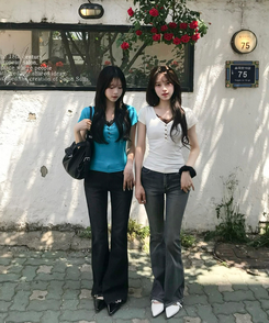 (기장별/골반보정)힙딥커버 히든밴딩 빈티지 워싱 슬림 부츠컷 데님 팬츠 블랙