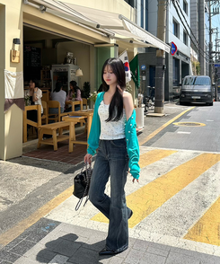 (기장별/골반보정)힙딥커버 히든밴딩 빈티지 워싱 슬림 부츠컷 데님 팬츠 그레이시진청