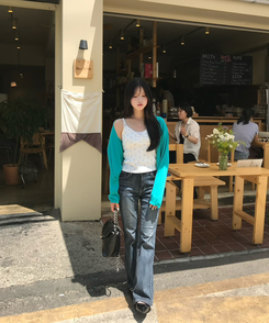 (기장별/골반보정)힙딥커버 히든밴딩 빈티지 워싱 슬림 부츠컷 데님 팬츠 그레이시진청