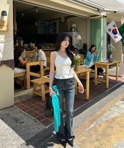 (기장별/골반보정)힙딥커버 히든밴딩 빈티지 워싱 슬림 부츠컷 데님 팬츠 그레이시진청