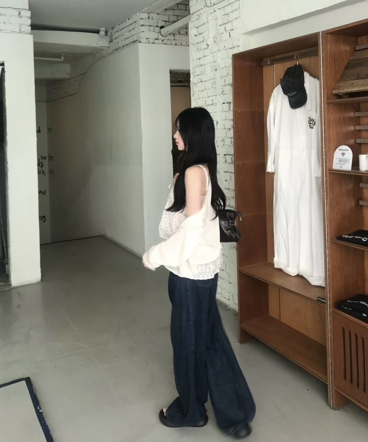 【丈別】サマーワイドデニムパンツ MID DENIM