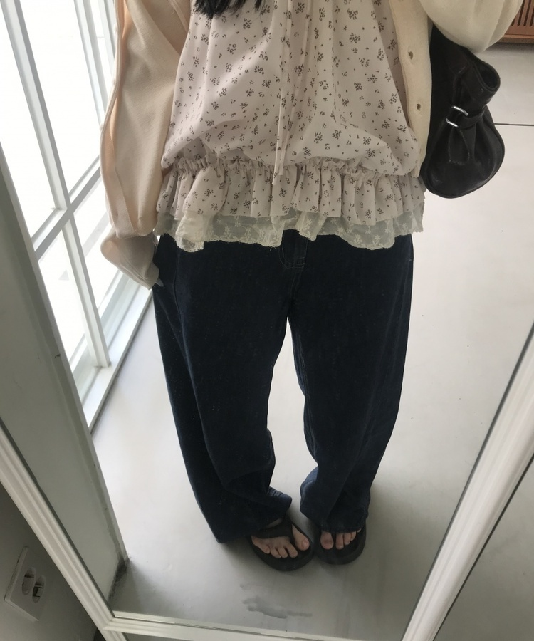 【丈別】サマーワイドデニムパンツ MID DENIM