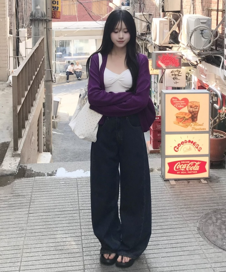 【丈別】サマーワイドデニムパンツ VINTAGE DEEP BLUE