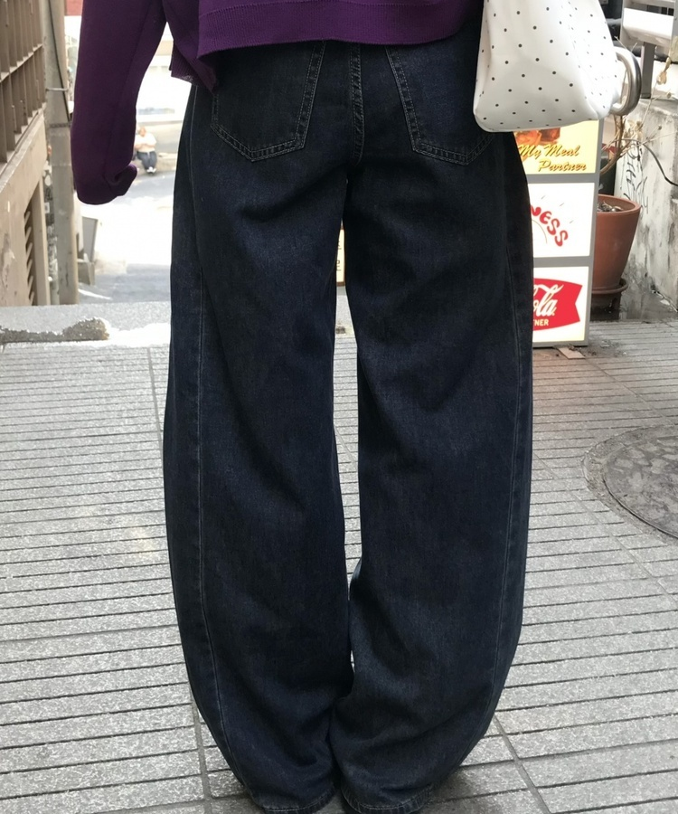 【丈別】サマーワイドデニムパンツ VINTAGE DEEP BLUE