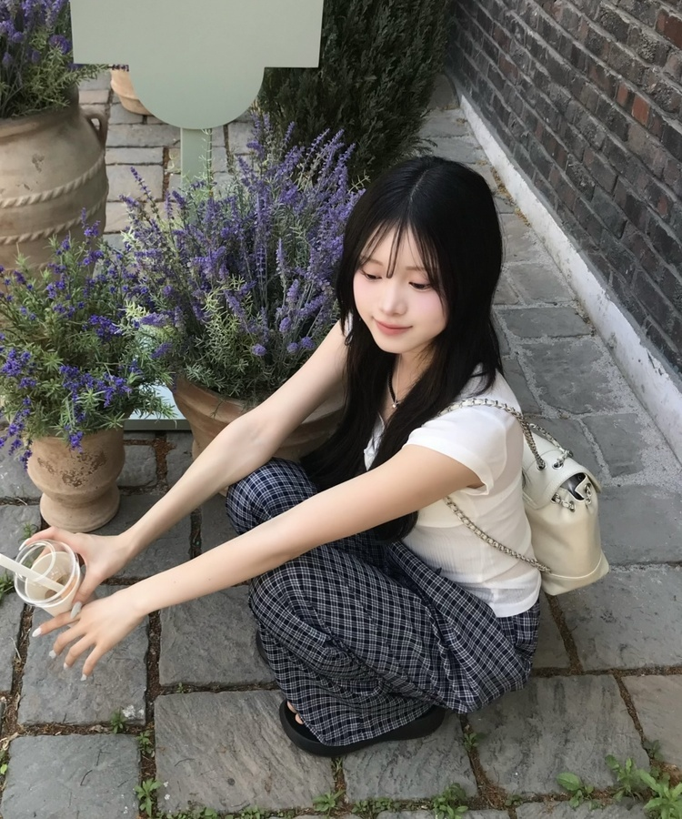 체인 스트랩 미니 백팩 화이트