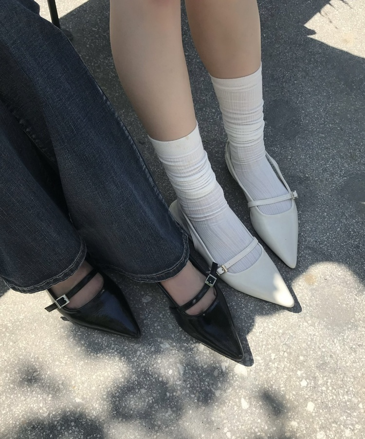 ストラップミュール BLACK