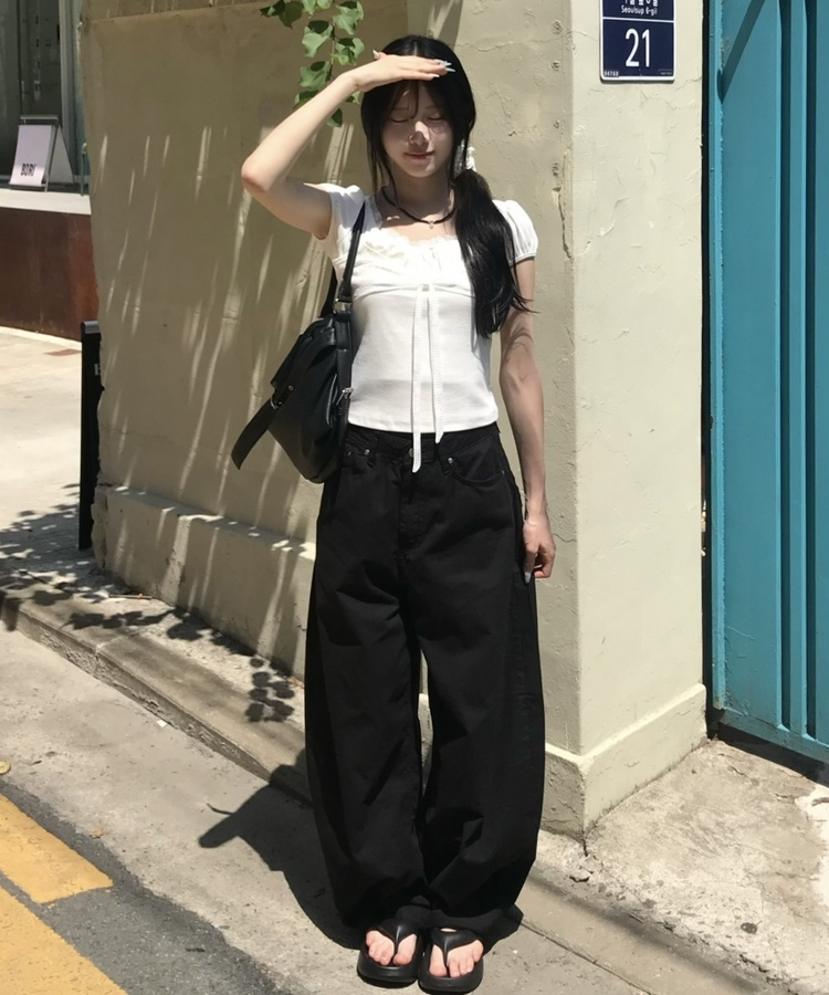 厚底トングサンダル BLACK