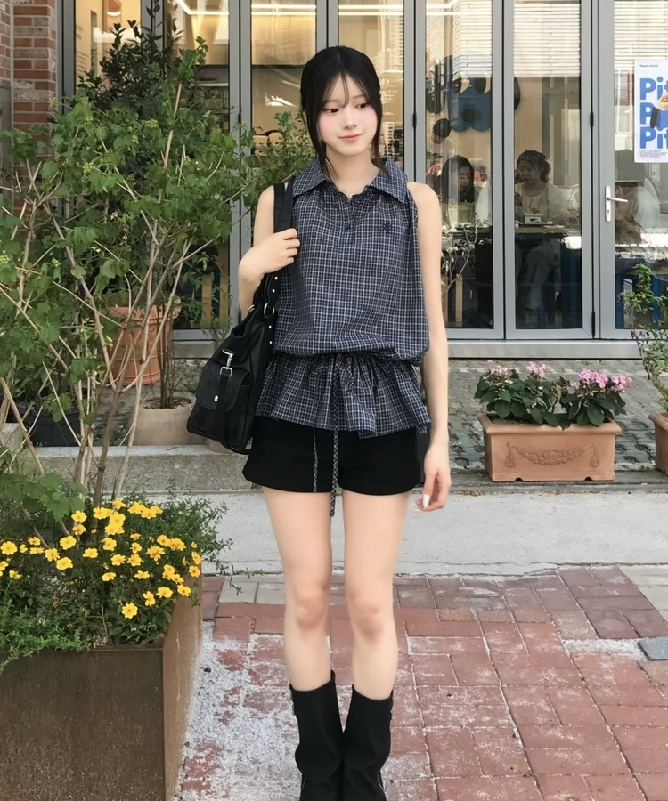 スタッズポケットビッグショルダーバッグ BLACK