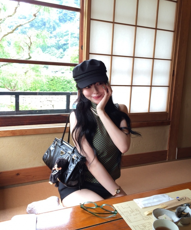 ダブルボタンラップスカートパンツ BLACK