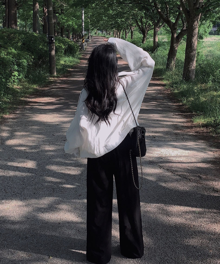 쿨링 프레쉬 여름 허리밴딩 스트링 와이드 롱 트레이닝 팬츠 블랙
