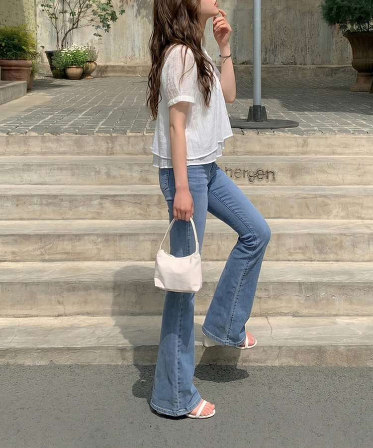 【丈別】セミローデニムブーツカットパンツ LIGHT DENIM