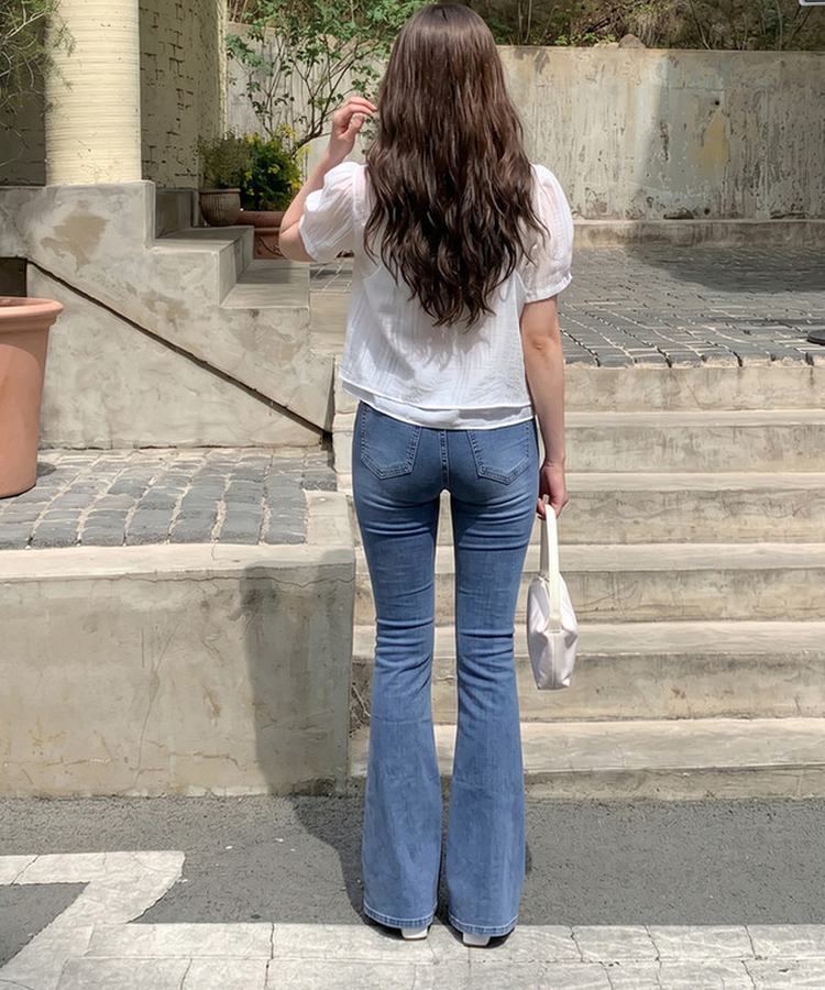 【丈別】セミローデニムブーツカットパンツ LIGHT DENIM