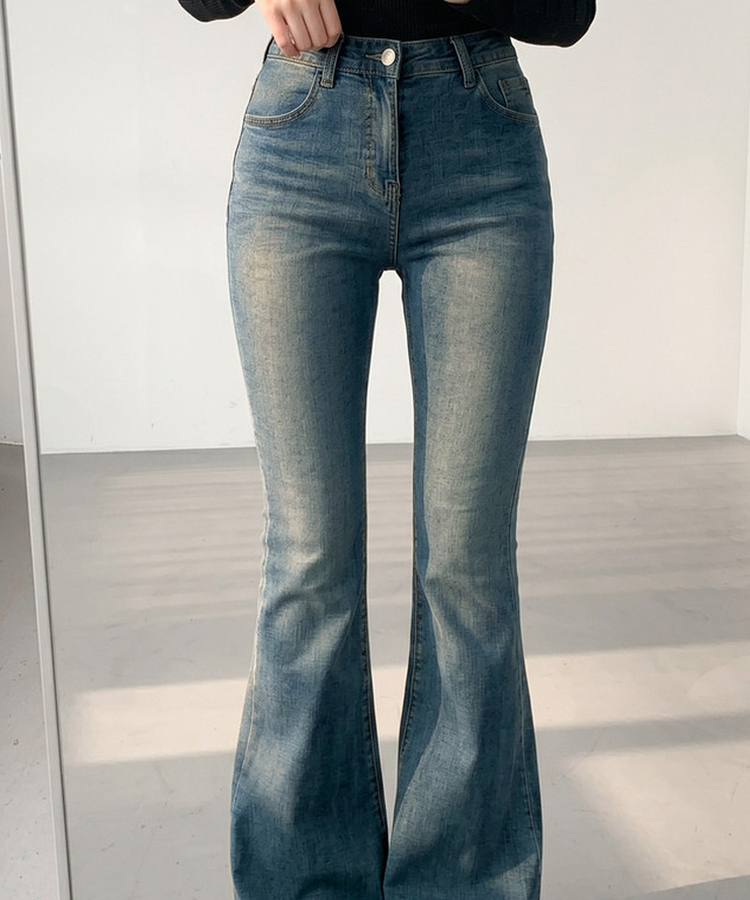【丈別】セミローデニムブーツカットパンツ VINTAGE DEEP BLUE