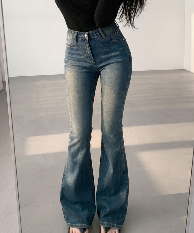 【丈別】セミローデニムブーツカットパンツ VINTAGE DEEP BLUE
