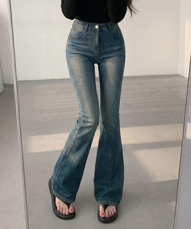 【丈別】セミローデニムブーツカットパンツ VINTAGE DEEP BLUE