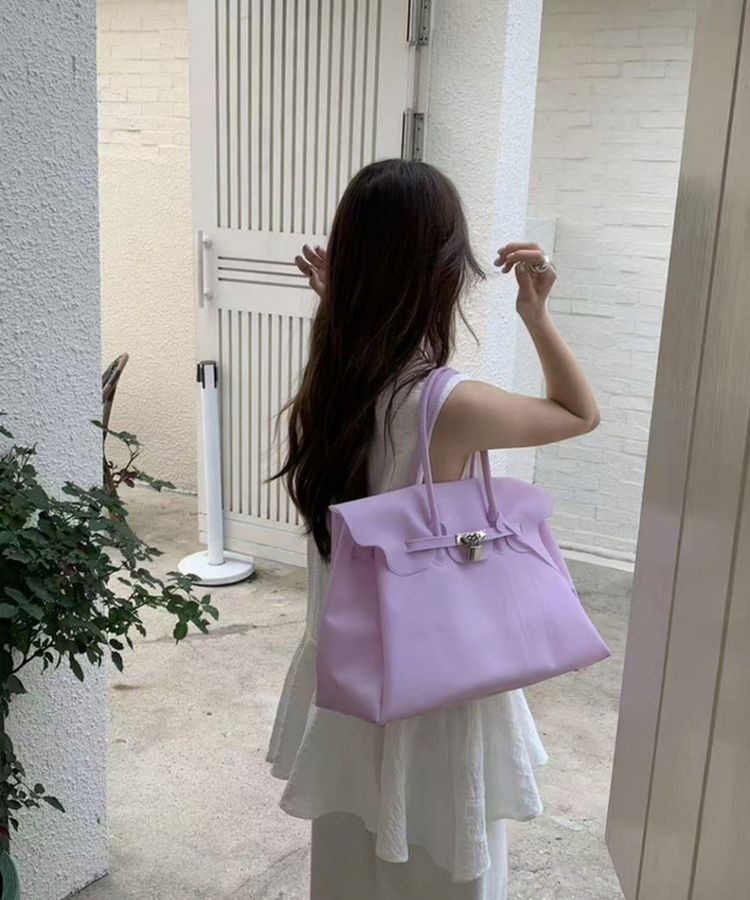 スクエアショルダージェリーバッグ(8color) LIGHT PURPLE