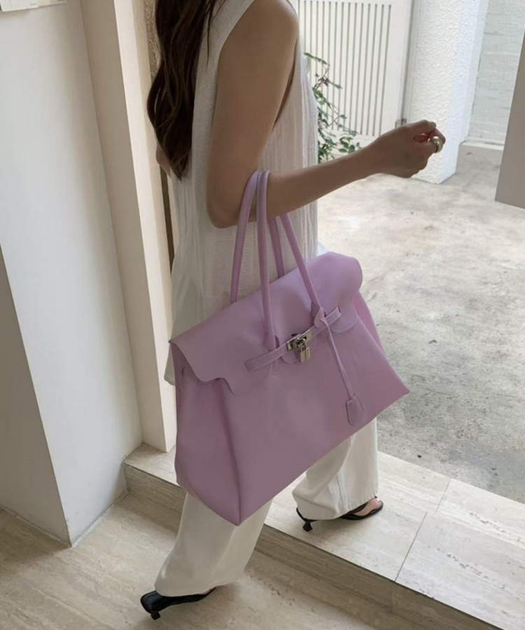スクエアショルダージェリーバッグ(8color) LIGHT PURPLE