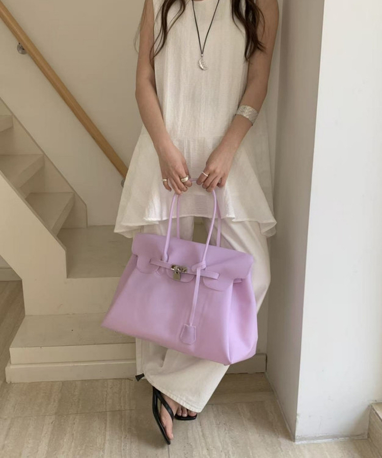 スクエアショルダージェリーバッグ(8color) LIGHT PURPLE